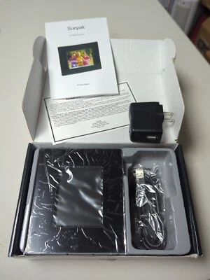 SUNPAK 3.5" DIGITAL PHOTO ALBUM PICTURE FRAME Retro Original Box SD/MMC/MS Card - Image 1 of 4