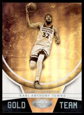 2019-20 Panini Certified Gold Team Karl-Anthony Towns #27 - Image 1 of 2