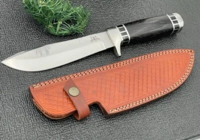Custom Hunting Knife D2 Steel Wengee Wood Handle Fixed Blade Knife Father's Day - Image 1 of 4