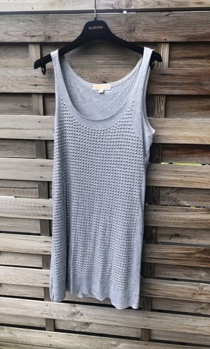 MICHAEL KORS MINI ABITO TOP JERSEY SENZA MANICHE BORCHIE TAGLIA M