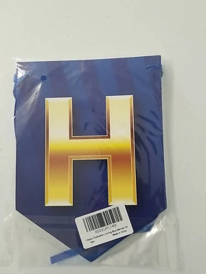 Banner de Graduación Feliz Azul y Dorado Decoraciones de Graduación Fiesta Banner Foto 1 de 4