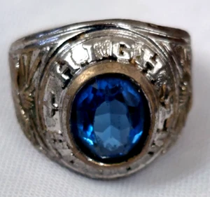 Antique High School Brass Ring - Picture 1 of 4