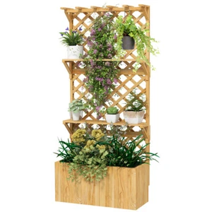 Elevated Garden Bed Raised Garden Bed Garden Bed Natural Wood - Picture 1 of 8
