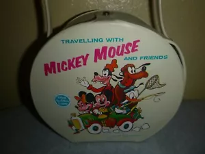1963 Mickey Mouse Round Travel Case Rare - Picture 1 of 12