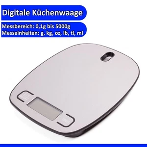 Küchenwaage digital Haushaltswaage 1g/5kg Präzisionswaage mit Tara Funktion - Bild 1 von 4