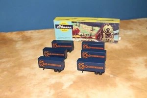 Anthearn HO 6er Set B&O Tofcee Huckepack Lieferwagen schwarz Kunststoff montiert - Bild 1 von 3