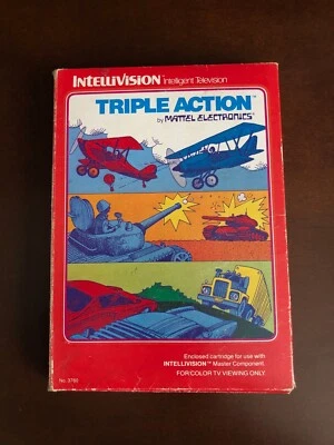Triple Action from Mattel Electronics for Intellivision Empty USA Gatefold Box - Image 1 of 3