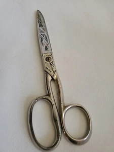 Vintage Steel Decorated Toledo Sewing Scissors Preowned Sharp - Picture 1 of 10