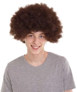 Brown Afro Wig, Super Size Jumbo Curly Cosplay Halloween Wig, HM-095A - Picture 1 of 9