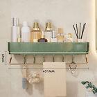 (Green Type With Hook And Towel Bar)Wall Hanging Organizer Alumimum Durable