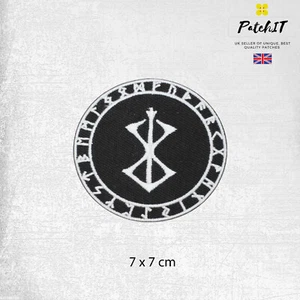 Berserker Viking Circle Patch Iron On Sew On Badge Embroidered Patch For Clothes - Picture 1 of 1