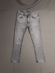 Nudie Jeans Mens 32x27 Gray Lean Dean Comfort Slim Skinny Stretch Organic EUC 👌 - Picture 1 of 14
