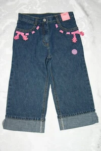 Gymboree FRESHLY PICKED PALM SPRINGS Denim Cuffed Pants w/ pink trim  NWT 5t - Picture 1 of 2