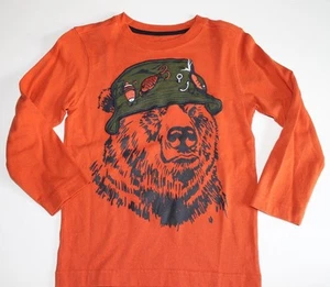 Crazy 8 Camp Grizzly Boys Bear Fishing Lures Shirt Size XS 4 EUC - Picture 1 of 4