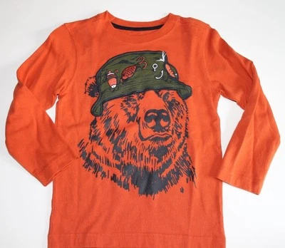 Camisa señuelos de pesca Crazy 8 Camp Grizzly niños oso talla XS 4 USADA EN EXCELENTE ESTADO Foto 1 de 4
