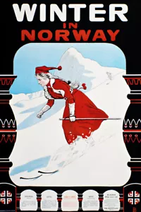 Winter in Norway 1907 Poster by Vintage Travel Posters Giclee Print Ships Free - Picture 1 of 3