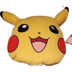 Pokemon Pikachu Head Plush Pillow NEW Decor Nintendo 2023 Gaming Cards Trading - Picture 1 of 3