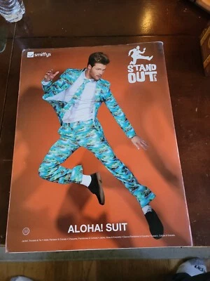 Aloha! Traje, Azul, con Chaqueta, Pantalón y Corbata - Talla Mediana NUEVO  Foto 1 de 4