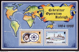 Gibraltar 1988 mini sheet to celebrate Operation Raleigh in unmounted mint. - Picture 1 of 1