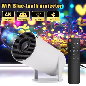 1080P 4K Portable Mini Projector 10000 Lumen WiFi Blue-tooth UHD Home Theater. - Picture 1 of 20