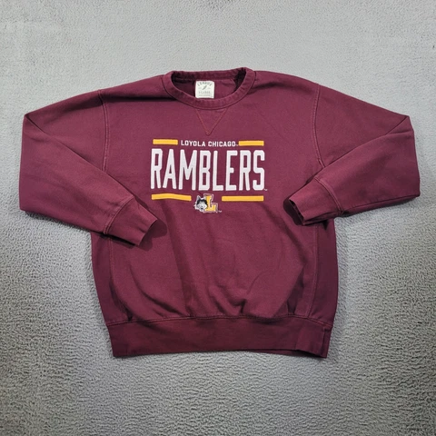 Loyola Chicago Ramblers Sweatshirt Mens Extra Large Red Pullover Crew Neck NCAA Cover