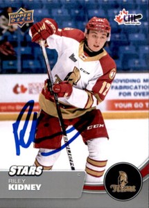 Riley Kidney Signed Auto 21/22 Upper Deck CHL Stars card Montreal Canadiens