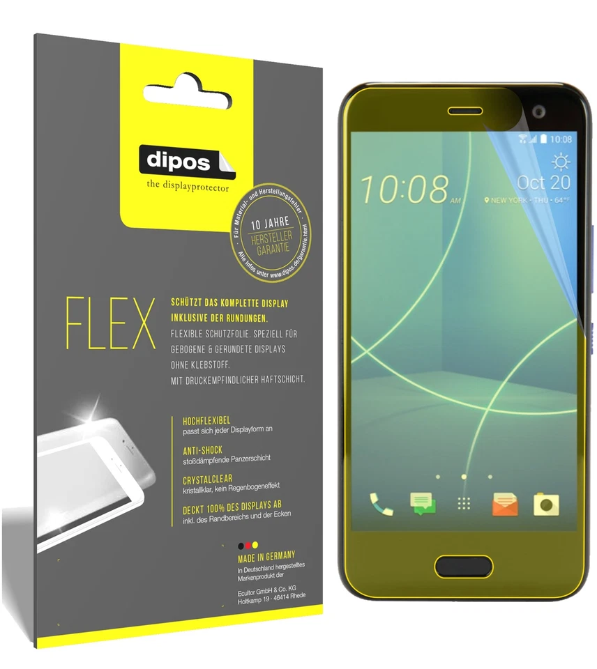 3x Screen Protector for HTC U11 Life Protective Film covers 100% dipos Flex - Image 1 of 4