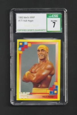1993 Merlin WWF HULK HOGAN #171 ~ WWE ~ High-End CSG 7 ! ~ Tough Card! - Image 1 of 2