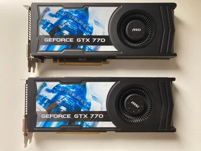 2 x MSi GeForce GTX 770 (Dual GPU SLI) 2GB OC Graphics Video Gaming Cards *LOOK* - Image 1 of 4
