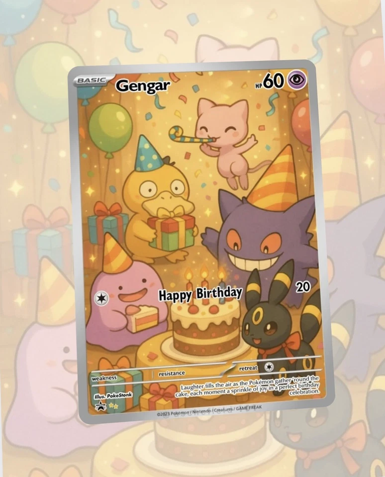 Custom Fan Art Pokemon Card Gengar - Image 1 of 1