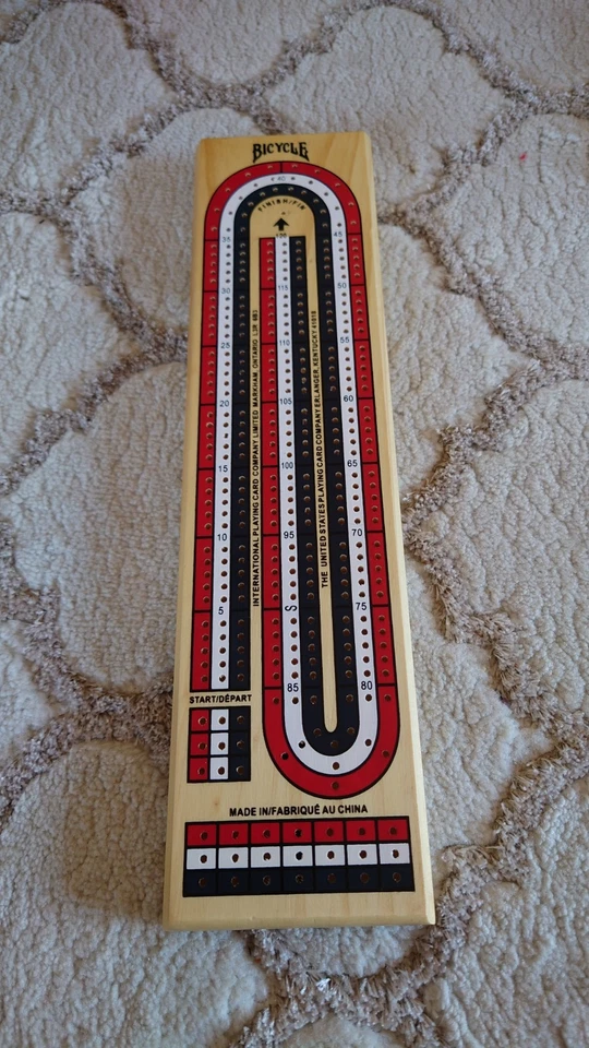 Deluxe Cribbage Board with Pegs Excellent Condition Bicycle - Image 1 of 2