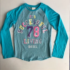 Diesel Shirt Womens Size Small Cotton Graphic Tee NWT designer Successful Living - Picture 1 of 3