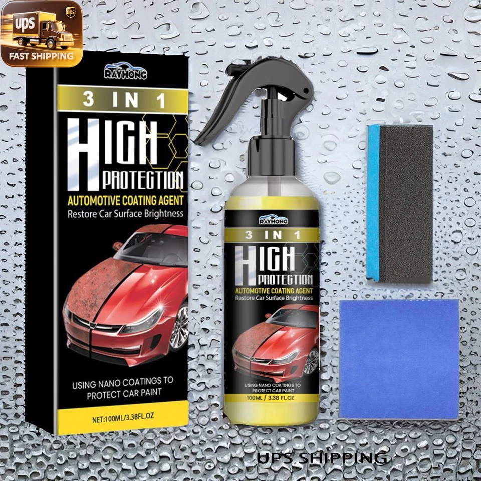 Revestimento de pintura de carro 3 em 1 - Kit de polimento, reparo de arranhões e selante protetor - Imagem 1 de 4