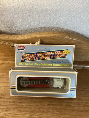 Model Power HO Scale Die Cast Firefighters Aerial Tower Ladder/Bucket Fire Truck - Image 1 of 2