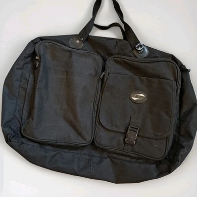 American Tourister Travel Duffle Bag Black Nylon 23x14 Overnight - Image 1 of 4