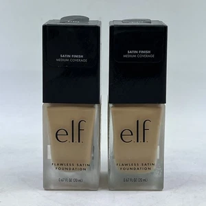 ELF Flawless Satin Foundation 250 Buff mittlere Deckkraft 0,68 Unzen Neu 2 Stück - Bild 1 von 9