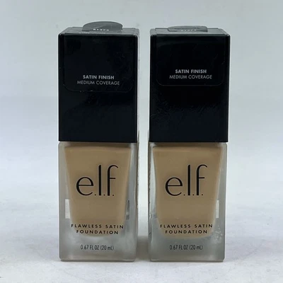 ELF Flawless Satin Foundation 250 Buff Medium Coverage .68 oz. New Lot Of 2 - Image 1 of 4