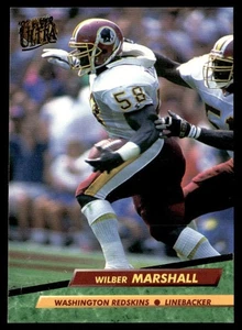 1992 Ultra Wilber Marshall Washington Redskins #409 - Picture 1 of 2