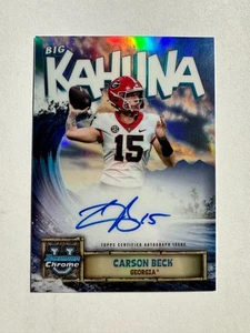 Carson Beck 2024 Bowman University Chrome The Big Kahuna Auto Autograph SP - Picture 1 of 2