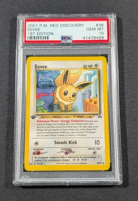 Pokemon Card 1st Edition Eevee 38/75 PSA 10 GEM MINT Neo Discovery - Image 1 of 2