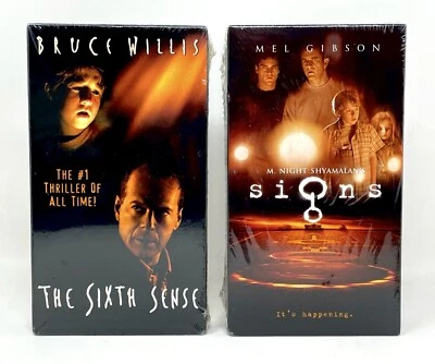 THE SIXTH SENSE & SIGNS VHS Tapes Factory Sealed! HORROR! M. Night Shyamalan - Image 1 of 4