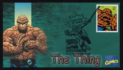 USA, SCOTT # 4159-D, ILLUSTRATED FDC COVER OF 2007 THE THING, FROM MARVEL COMICS - Image 1 of 2