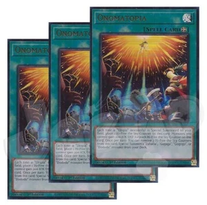 Yugioh Onomatopia x 3 - 1° Edizione Ultra Rara NM - Carta Holo Gratis - Foto 1 di 1