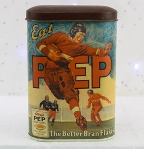 Publicidad retro Tin Kellogg’s 1984 PEP Bran Flakes jugadores de fútbol de los años 20-30 - Imagen 1 de 9