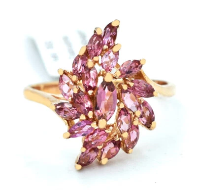GENUINE 13.40 Carats PINK SAPPHIRE RING 10k Rose Gold - NWT - FREE APPRAISAL  - Image 1 of 4