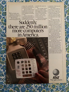 Vintage 1987 AT & T Print Ad Unified Messaging Cardboard Template - Bild 1 von 7