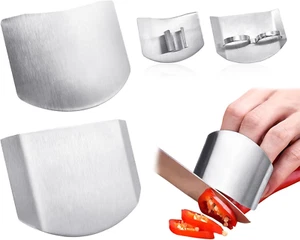2Pcs Stainless Steel Finger Guards for Cutting, Kitchen Finger Hand Protector fo - Picture 1 of 12