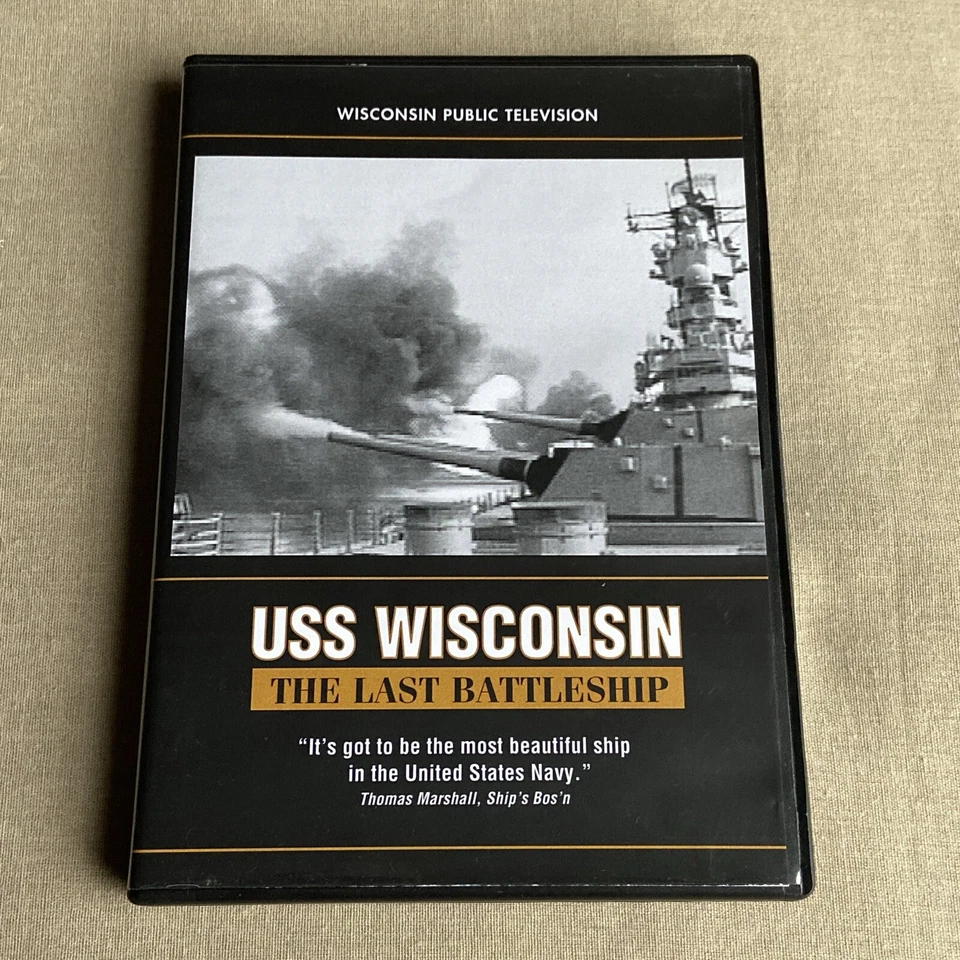 USS Wisconsin The Last Battleship (DVD 1992) U.S. Navy Documentary Nautical Ship - Image 1 of 4