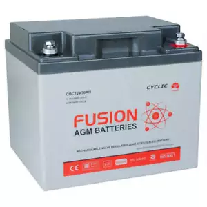 Fusion 12V 52Ah Deep Cycle AGM Battery - Picture 1 of 3