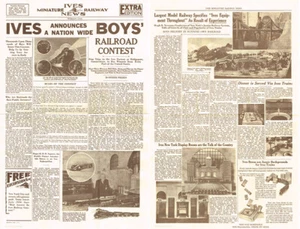 1929 IVES TOYS MINIATURE RAILWAY NEWS REPRODUCTION - MODEL RAILROAD TRAINS - Picture 1 of 1